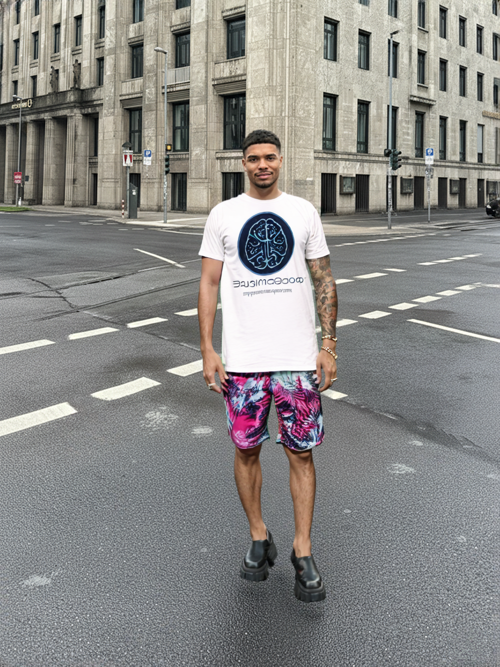 Short Sleeve Custom White T-shirt with StigmaStop logo