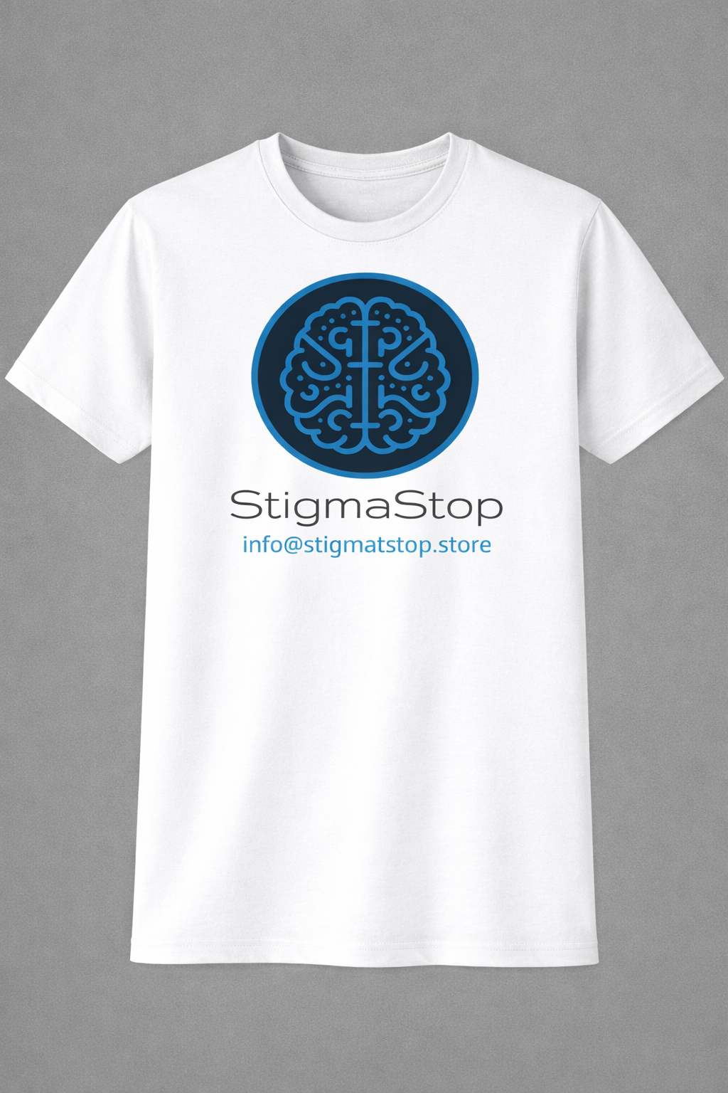 DSM Codes Awareness T-Shirt – Stigma logo - White/Grey