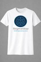 DSM Codes Awareness T-Shirt – Stigma logo - White/Grey
